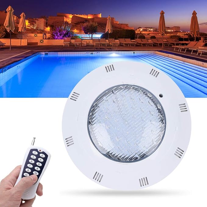 Eapmic 12V 54W Pool Light Underwater Color-Change LED Lights RGB IP68 with Remote (54W)