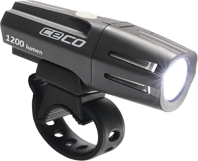 CECO USA 1200 Lumen USB Rechargeable Bike Light – Tough & Durable IP67 Waterproof & FL-1 Impact Resistant – Super Bright Model F1200 Bicycle Headlight – for Commuters, Road Cyclists & Mountain Bikers