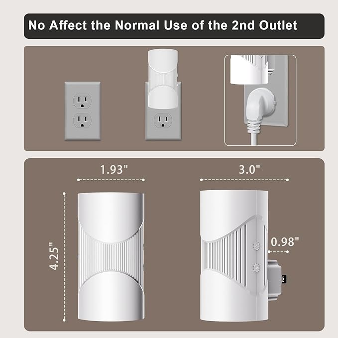 easuntec Night Light, Night Lights Plug into Wall, Warm Led Night Light, Dusk to Dawn Light Sensor, 3 Light Modes, Dimmable Night Lights for Bedroom Bathroom Hallway Kitchen Stairs (White, 2 Pack)