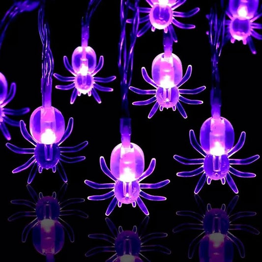 KEPATO Halloween String Lights 10Ft 20 LEDs Battery Operated Outdoor Decorations Lights Spider Lights for Halloween Party Decor