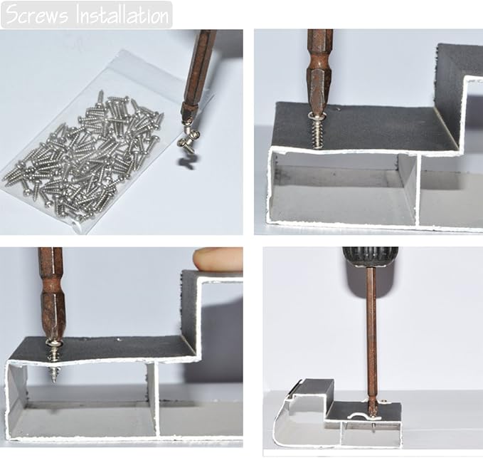 SpiritLED 100 Lots Strip Light Mounting Bracket,One Side Fixing,Screws Included (for Waterproof Strip Width 10mm(3/8")
