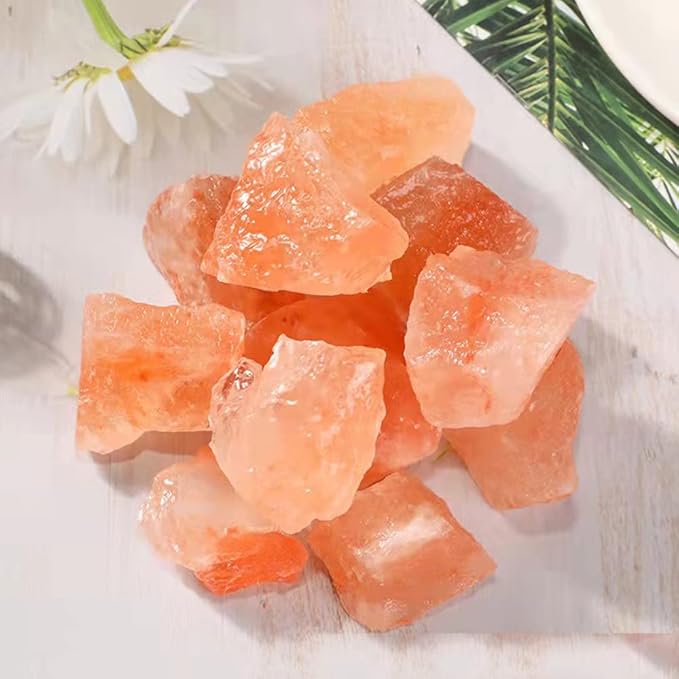 1.97 to 3.94 Inches Himalayan Pink Crystal Salt Stones, 1.1 Pounds Himalayan Pink Salt Chunks for Salt Rock Lamp,Salt Bowl,and Decorations M34