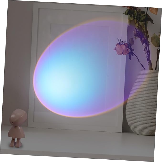 ARTIBETTER Mini Robot Sunset Projection Lamp Atmosphere Light with Larger Projection Angle for Home Vibe Creative Design for Parties and Decoration
