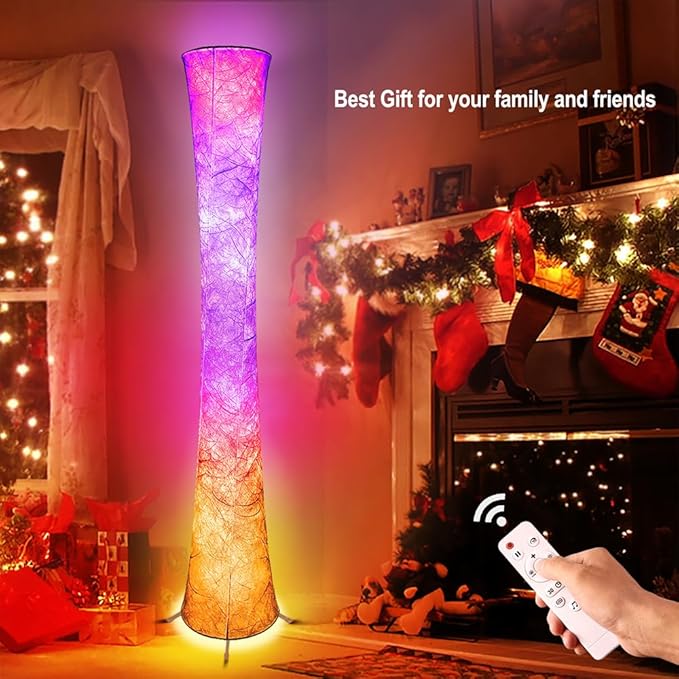 Floor Lamp, RGB Color Changing Led Smart Lamp, Music Sync, APP Remote Control, 62'' Standing Lamp for Living Room Bedroom Game Room