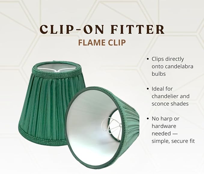 Royal Designs, Inc. CS-1059-5GR-6 Designer Mushroom Pleat Empire Chandelier Lamp Shade, 3 x 5 x 4.5, Green, 6-Pack