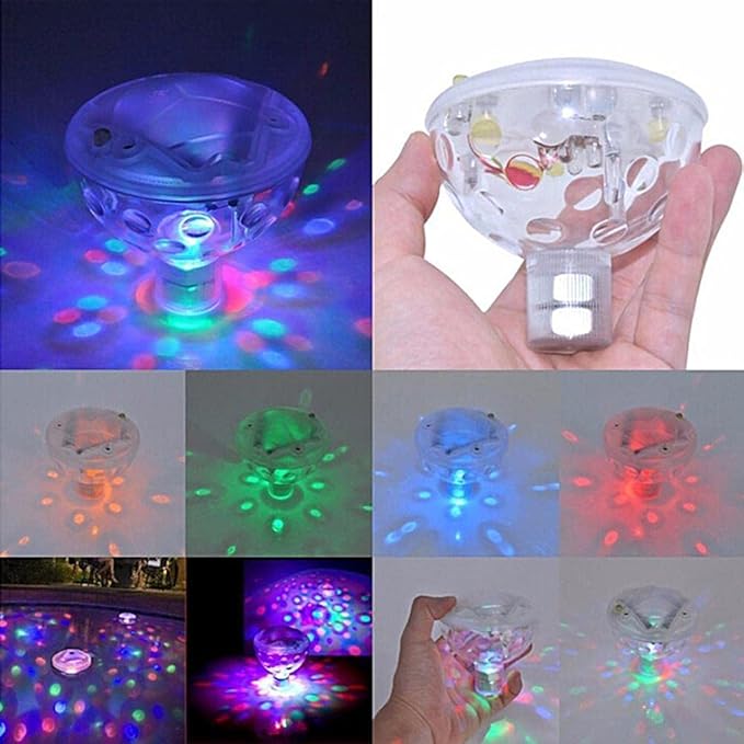 Swimming Pool Lights Floating Pool Lights LED 5 Modes RGB 7 Colours Changing Lights Underwater Waterproof Floating Lighting Flashing Fountain Accessories for Party or Pond Decor