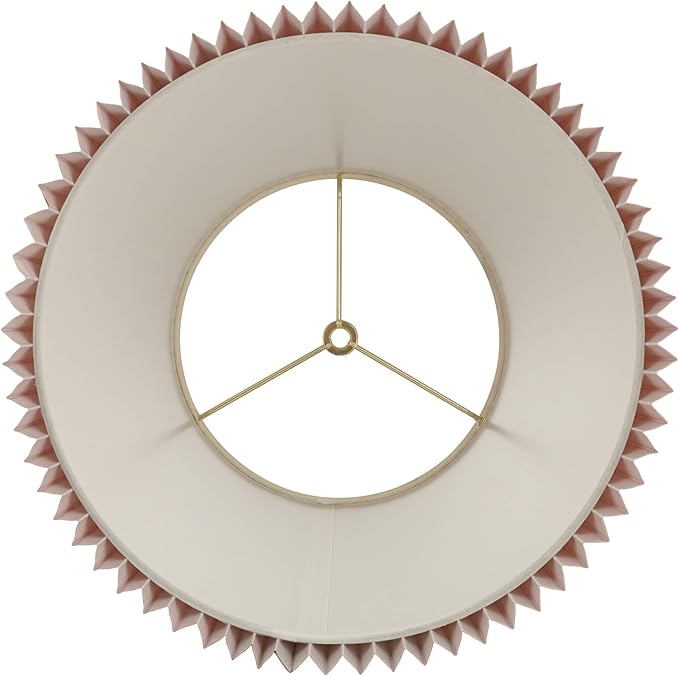 9" Top x 14 1/2" Bottom x 10" High x 10" Slant Lamp Shade Replacement Large Rust Brown Empire Round Modern Fabric Wide Pleated Spider Harp Finial - Springcrest