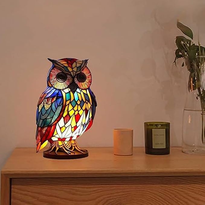 Vintage Animal Night Light Home Decor,Bohemian Resin Decorative Bedside Lamp,Retro Painting Table Lamp Nightlight for Bedroom Decoration, Party Decor,Gift for Animal Lovers,Friends and Familys 5.91In