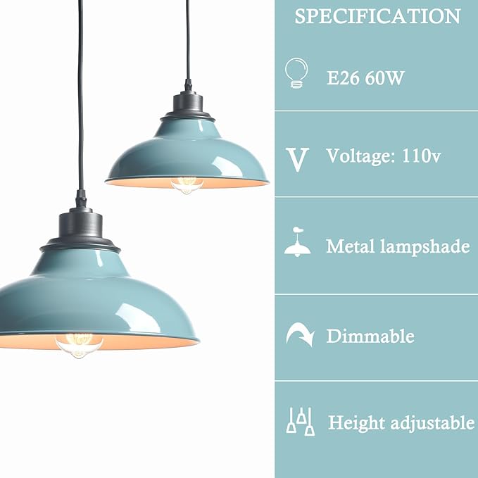 Pendant Light Fixture Modern Pendant Lights Kitchen Island for Breadfast Nook Bar Dinning Room Coffee Shop Sea Blue Green Nordic Style
