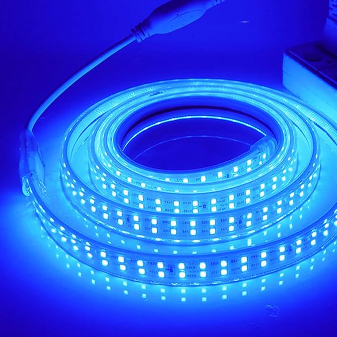 SUYOOULIN LED Strip Lights, High Voltage AC110V-130V 85ft/25m Super Bright 100000LM Waterpoof IP68 2835 180 LEDs/m LED Light Strips for Home Garden Outdoor Decoration(Blue)