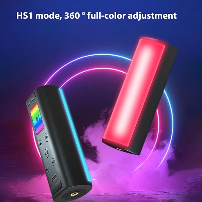Yoidesu Magnetic Handheld Light Wand, 120 RGB Mini LED Light Stick, 1200mAh Battery 2500-7000K Dimmable Lighting for Studio Camera Photography Recording