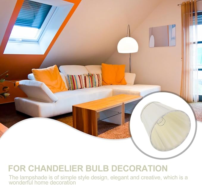 Chandelier Lamp Shade, Fabric Lampshade Housewarming Lampshade Decorative Cloth Crafts Household Accessory Table Decor Lamp Shade