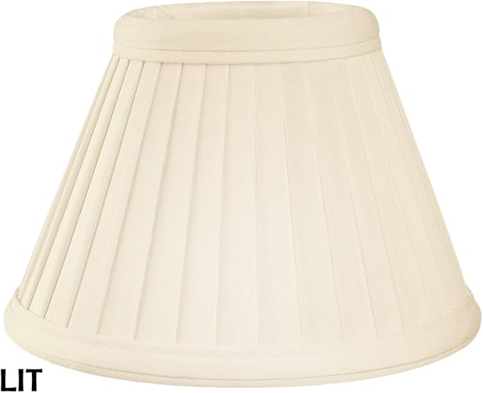 Royal Designs, Inc CS-112EG-6 Pleated Empire Chandelier Lamp Shade, Size 6, Eggshell-6 Pack, 6 Count