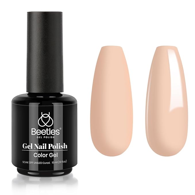 Beetles 15ml Natural Gel Polish Pale Nude Color Nail Gel Pink Neutral Soak Off Uv LED Nail Lamp All Season Nail Art Design Manicure Salon DIY Salon