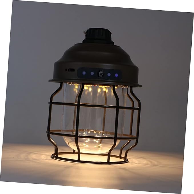 UPKOCH Rechargeable Lantern Battery Powered Tent Light Retro Style Camping Lamp Portable USB Outdoor Lamp
