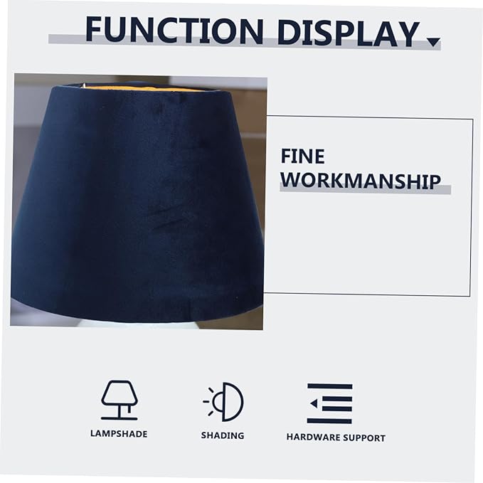 1pc Lamp Shade Blue Silk Lampshade Small Navy Pleated Home Decor Lamps Shades Lampshades for Table Lamp Cloth Lamp Cover Lamp Cover Shade Gold Trim Warm Large Velvet Beige Fabric