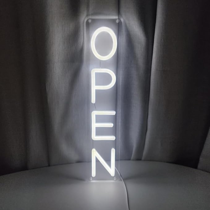 Neon LED Open Sign 17in w/Remote Controller, Electric Light Up Sign for Business, Shop, Pub, Bar, Restaurant, Coffee Shop, Salon, Hotel