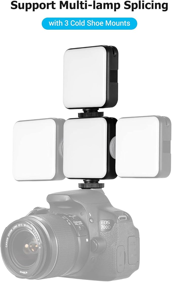 Andor Pocket RGB LED Video Light Kit CRI95 500K-9000K Dimmable 20 Magnetic Backup with Desktop Tripod Flexible Ball Head Phone Holder Computer Clip for Vlog Selfie