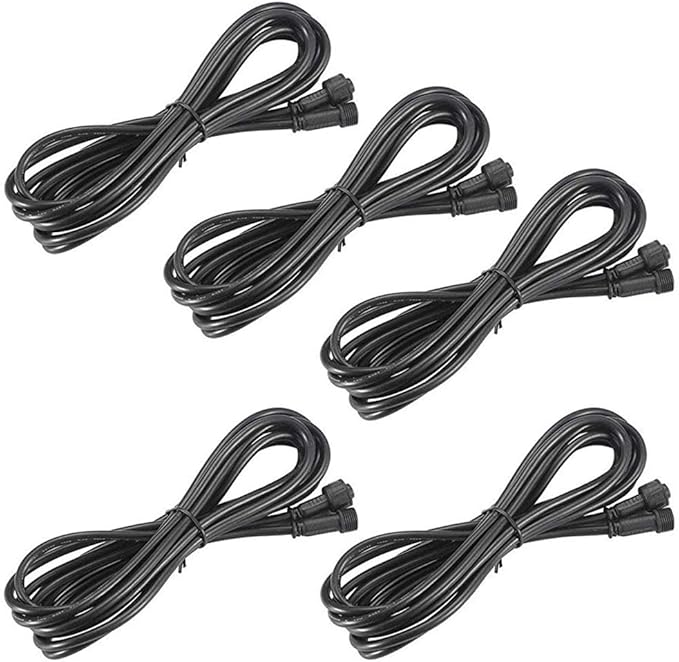 Pack of 5, FVTLED 3m 9.84ft 5Pin Extension Cable Wire with Male and Female Connectors at Both Ends only for FVTLED RGBW LED Deck Light