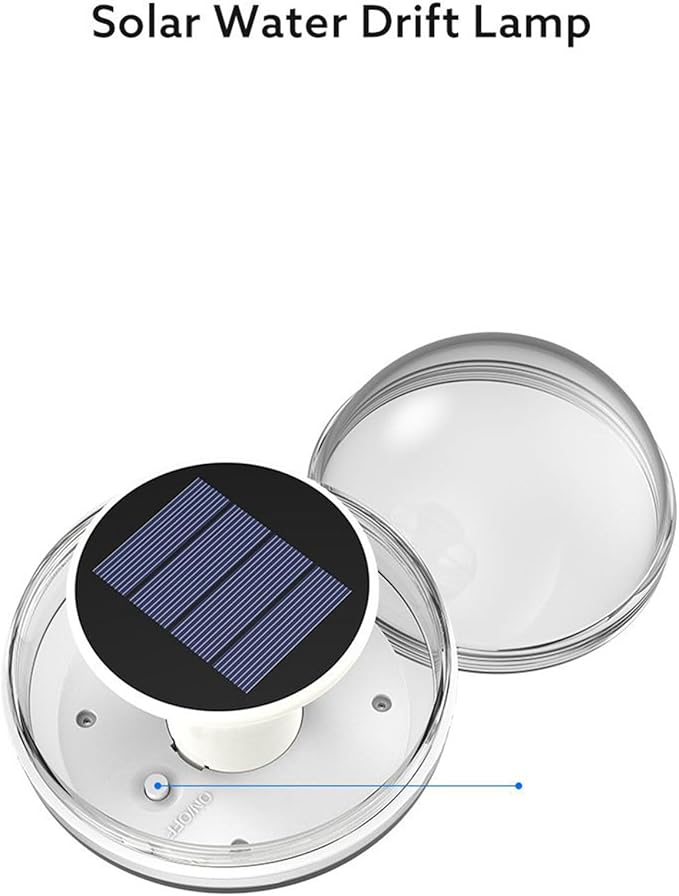 LED Solar Floating Light Waterproof Swimming Pool Lamp Color Changing Decoration Lawn Lights for Fountain Fish Tank-Pond White PC