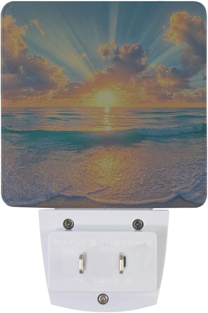 Golden Sunlight Night Light 2 Pack Dusk to Dawn Sensor Led Lamp for Women Men Night Lights Plug into Wall Decor for Bedroom Kitchen Corridor, 0.5W