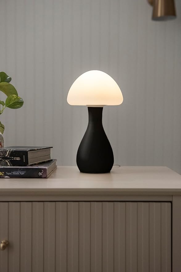 Mushroom Table Lamp - Durable for kids/adult bedroom Night Light, Modern Nightstand Table Lamp for reading with 10 Adjustable Light Temperatures, Bedside Lamp for Unique, Aesthetic Home Decor