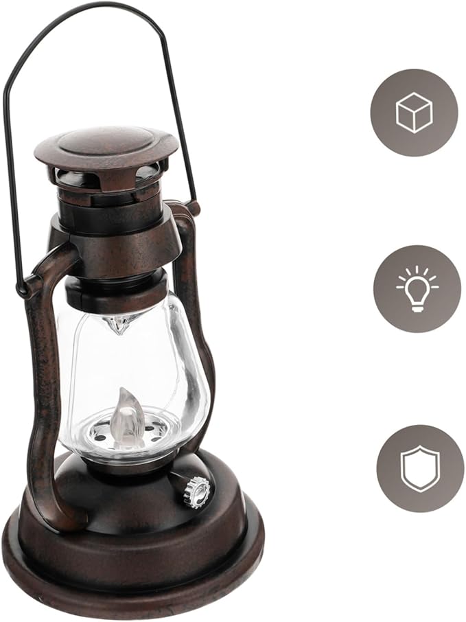 Creative Retro Kerosene Lantern Rechargeable Handheld Light for Home Decor Bars and Festivals Cozy Atmosphere Lamp Rustic Design Battery Not Included