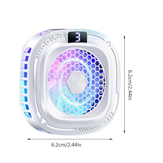 Phone Cooling Fan,10W Magnetic Heatsink - 3-Level Smartphone Cooling Fan with RGB Light,for Game Live Streaming Video Filming