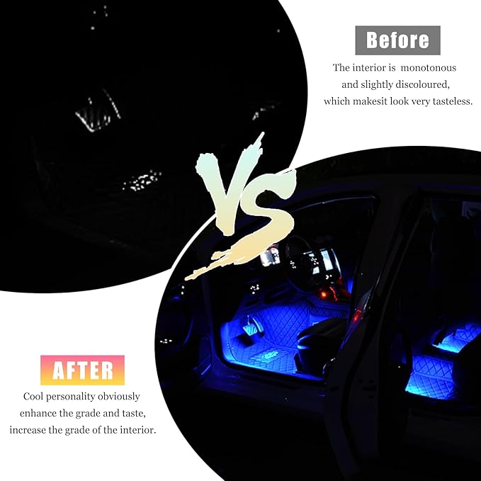 6 PCS USB LED Car Interior Atmosphere Lamp, Portable Plug-in 5V USB Car LED Interior Lighting Night Lamp, Mini USB Ambient Lighting Decor for Home Car Laptop Keyboard