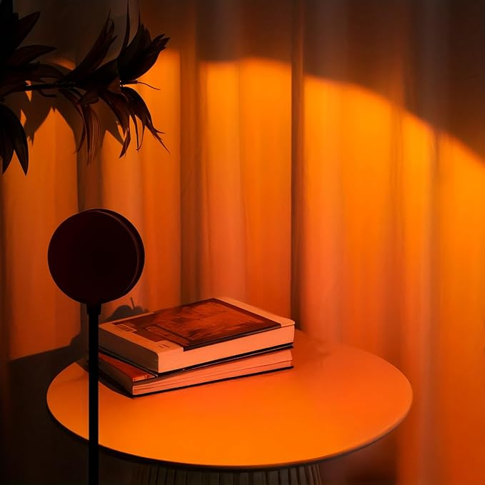 Sunset Ambient Projection Light, LED Multi-Color Night Light, 360° Adjustable, Multiple Mode Settings, Suitable for Photography/Selfies/Parties/Home/Living Room/Bedroom Decoration.