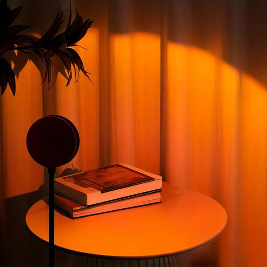 Sunset Ambient Projection Light, LED Multi-Color Night Light, 360° Adjustable, Multiple Mode Settings, Suitable for Photography/Selfies/Parties/Home/Living Room/Bedroom Decoration.
