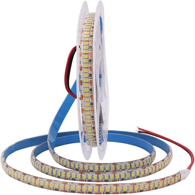 AC110-130V LED Strip Lights，Dimmable 10000LM 16.4ft/5m SMD 2835 600 LEDs Waterproof IP44 LED Lights Strip Ribbon, More Brightness Than Low Voltage LED Strip Lights (Warm White 3000K)