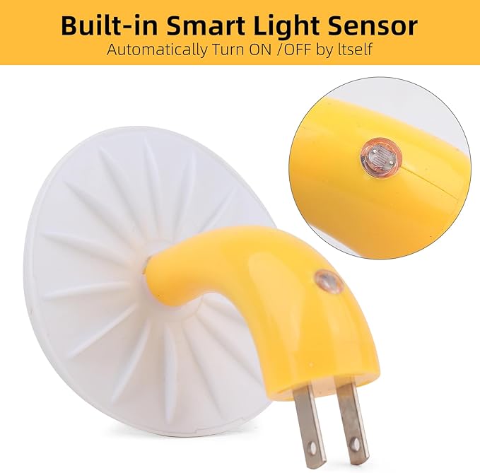 Mushroom Night Light, Mushroom Decor Bathroom LED Light, Decorative Night Lights Plug Into Wall, Sensor LED Bathroom Lamp Cute Night Light for Adults Kids, Toilet Light Kids Bathroom Decor