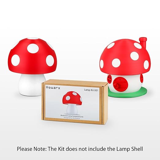 Mushroom House Lamp Components Kit for 3D Printing (3 Colors of Light White/Warm/Warm White)