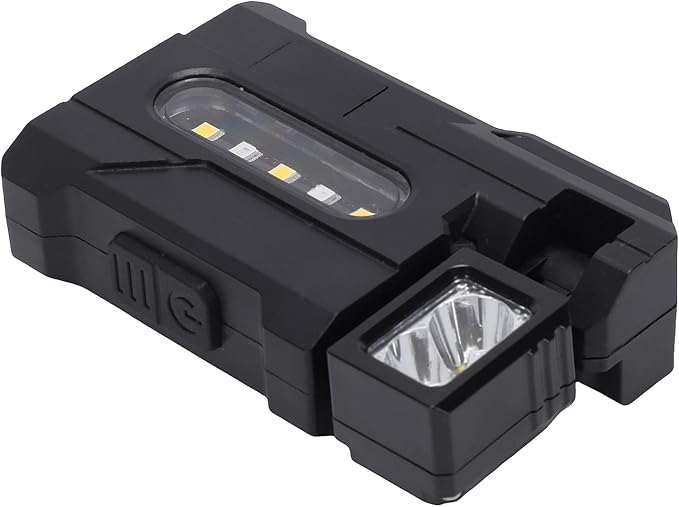 Rechargeable EDC Flashlight 1200mAh, UltraBright Magnetic Portable Flat Pocket Light with Rotatable Head for Outdoor, Home, Emergency Use - Compact & Powerful Design (DC11)