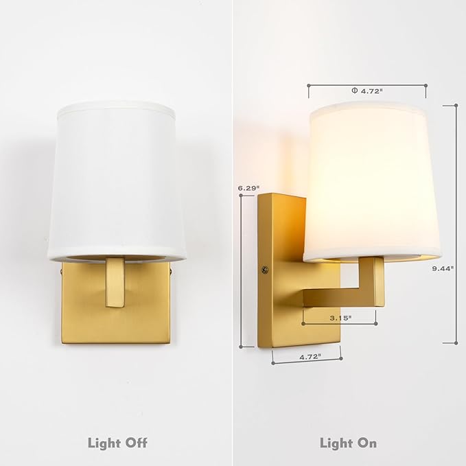 HEQIQEH Vintage Rechargeable Battery Powered 1-Light Fabric Wall Sconce, Dimmable Cordless Wall Mounted Lamp Fixture with Remote Control for Living Room Bedside Dining Room Hallway