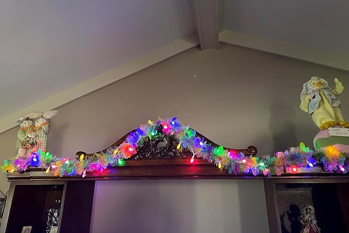 Easter String Lights, Multi Color Pastel Christmas Lights with White Wire, 2 PACK 13.5 FT 50 LED Waterproof Plug-in String Lights for Indoor Outdoor Bedroom Patio Wreath Carnival Easter Decorations