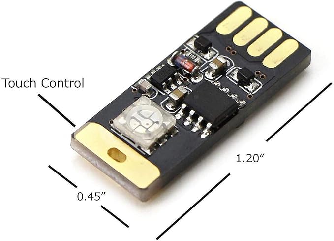 ICBEAMER 1 pc Voice Control + 1 Touch Color Changing RGB Multi-Color Universal USB Interface Plug-in Miniature Night Light LED for Car Interior and Trunk Ambient Atmosphere