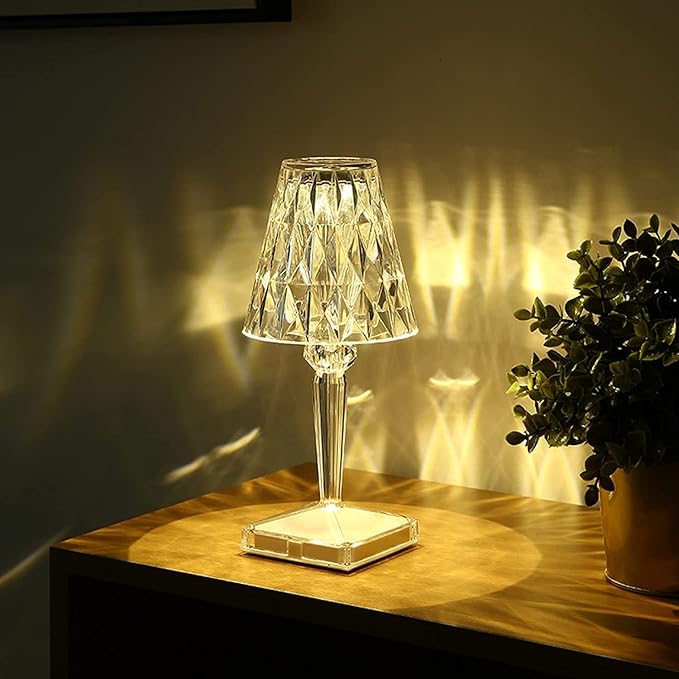 Crystal Lamp, Crystal Table Lamp Rose Crystal Lamp USB Diamond Table Lamp 16 Color Changing Touch Crystal Lamp (I)