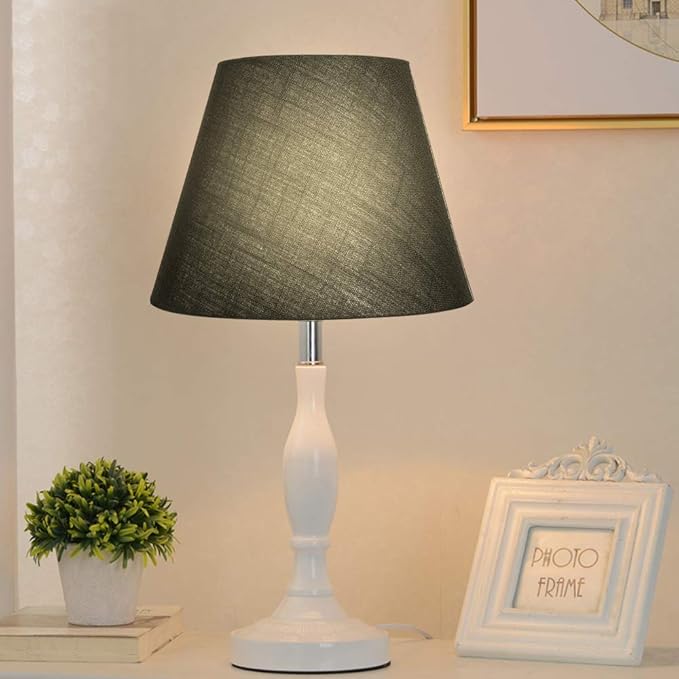 TOOTOO STAR Barrel Black Small Lamp Shade for Table Floor Lamps Replacement, 6x10x7.5 Inch, Fabric Cloth, Spider Model (black)