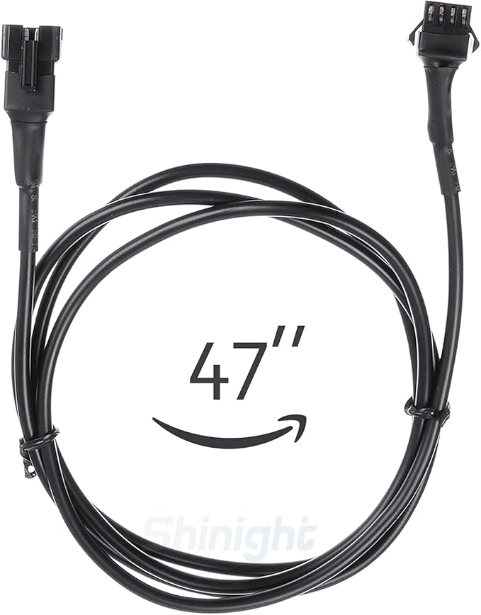 SHINIGHT 4 PCS 47 inch Extension Cords for Use with 5050 LED SMD RGB NEON Accent Kits for LED Motorcycle ATV Car Light Multi-Color Neon Strip