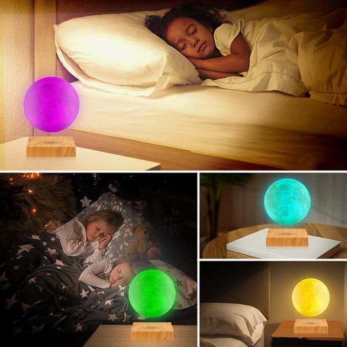 VGAzer Levitating Moon Lamp- Energy Efficient for Home Office Decor, Floating Magic Desk Lamp or Night Light
