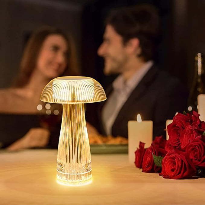 Crystal Lamp, Crystal Table Lamp Rose Crystal Lamp USB Diamond Table Lamp 16 Color Changing Touch Crystal Lamp (J)