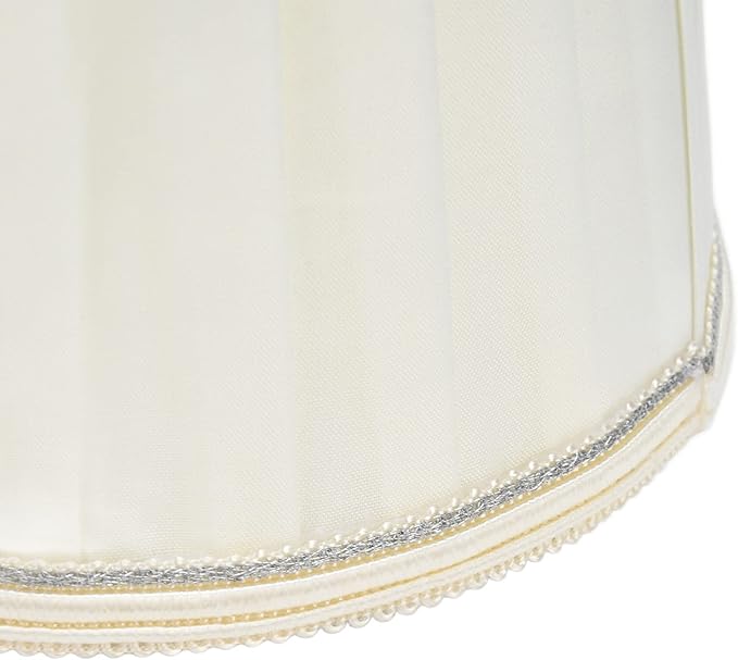 2Pcs Small Lamp Shade, Pleated Fabric Lampshade Clip On Modern Lampshades for Table Floor Lamp, Pendant Light Chandelier, 3.6 inch Top x 5.6 inch Bottom x 5.1 inch Height(Light Beige)