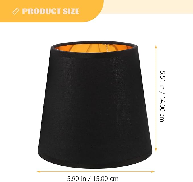 Lamps Shades Small Lamp Shade Fabric Lampshade Vintage Cloth Lamp Shade Light Cover Replacement for Table Lamp Chandelier Wall Lamp Candelabra Bulbs Candle Black Lamp Shades