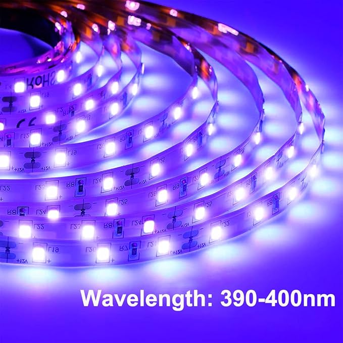 SUYOOULIN LED Strip Lights, SMD 2835 LED Strip, DC12V 1200LEDs 16.4Ft 26000LM High Density LED Light Strips Non-Waterproof IP21, 3 Times Brightness Than SMD3528 LED Strip, Purple