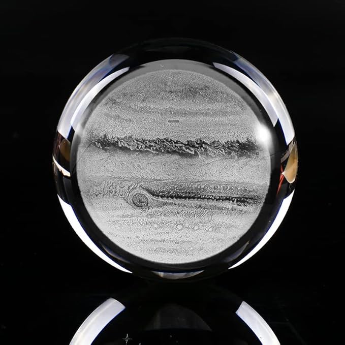 3d Crystal Ball Solar System Crystal Ball with Led Lamp Base - Best Birthday Science Gifts For Man Teacher Boy Kids Girls Men - Galaxy Jupiter Saturn Moon Earth Solar System Space Astronomy Gifts
