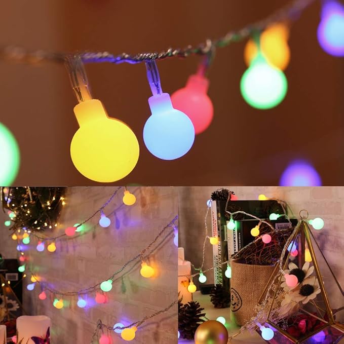 LYHOPE Easter String Lights, 100 LED 33ft Easter Pastel Lights 8 Lighting Modes with Timer, UL Listed 30V Low Voltage Globe String Lights for Patio, Tree, Garden, Indoor Decorations