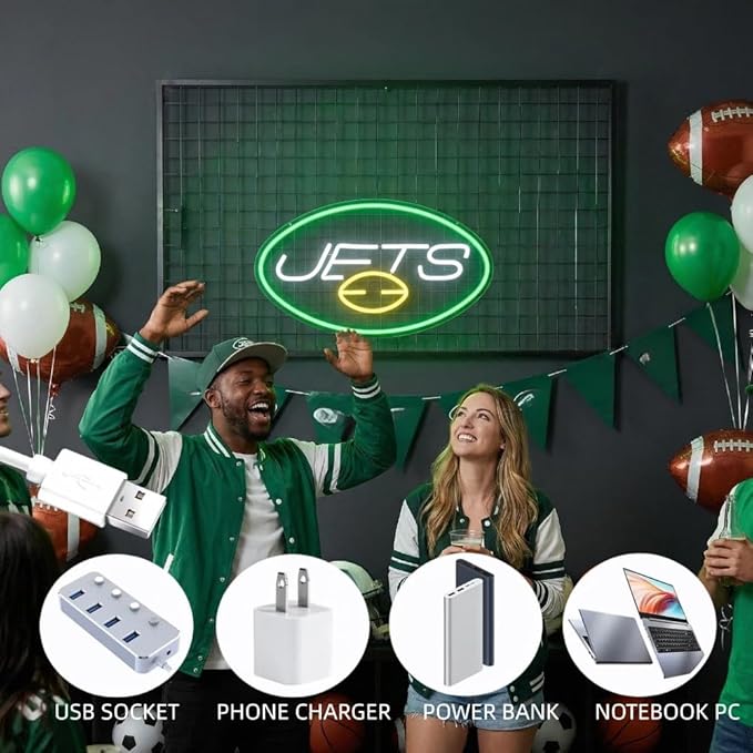 Football Neon Sign for Wall Decor Football Neon Light With Light Dimmable Switch, Led Neon Light for Man Cave Decorand Sport Fans, Birthday Gifts Bedroom Party Club Bar Dorm