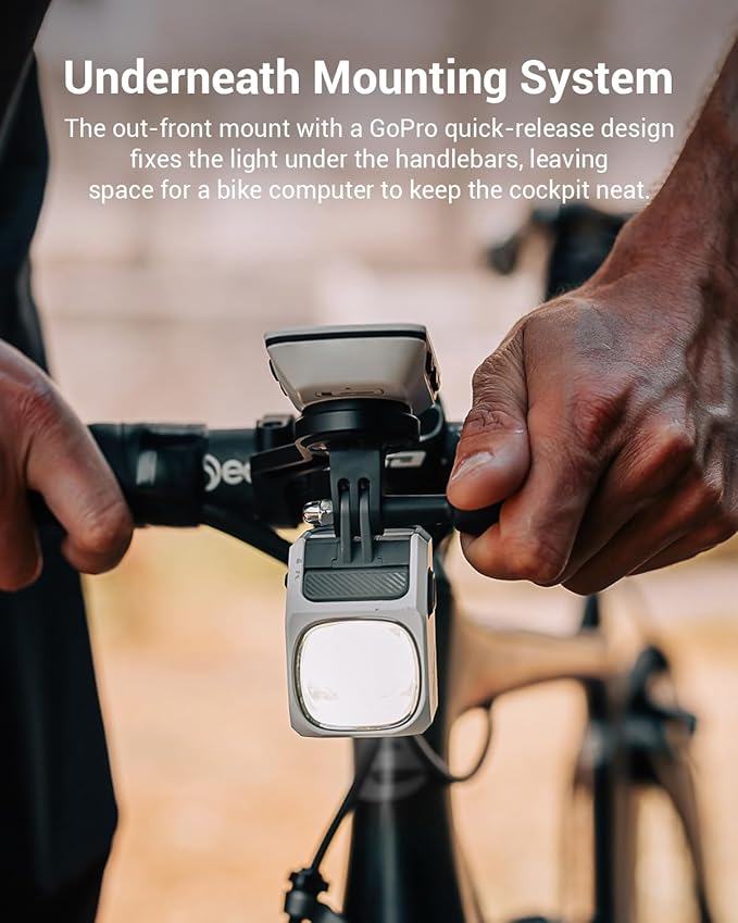 Magicshine EVO 1700 Underneath Mounted Bike Lights for Night Riding,USB-C Rechargeable Bike Headlight, IPX 6 Waterproof Bike Front Light for Road Urban Cyclists